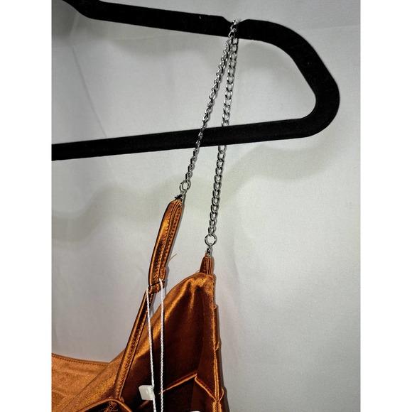 NWT SexyChained Spaghetti Strap BodyconRuched Dress Lg - Picture 4 of 7